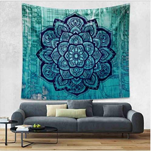 Singyico Indian Elephant Tapestry, Hippie Tapestries, Tapestry Wall Hanging, Indian Black &amp; White Tapestry , Bohemian Dorm Decor Mandala Tapestries (150130CM（6051inch, F-Green)