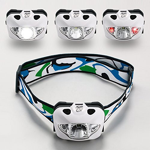 Xcellent Global Super Bright 160 Lumen LED Headlamp Flashlight - Flashlight w/ White, Red & Strobe CREE LED Lights - Comfortable, Waterproof, Adjustable, Durable, Lightweight for Camping, Cycling, Running, Hiking, Fishing, Jogging, White LD037W - Thumbnail 5