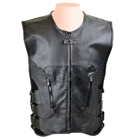SWAT Team Perforated vest with mesh lining and adjustable side straps