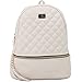 Copi Women's Simple Design Fashion Quilted Casual Backpacks Ivory
