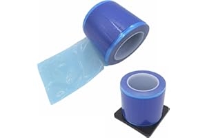 Barrier Film Roll,DOWEI 1200 Sheets Disposable Thick Protective Barrier Film Roll with Dispenser Box,4''X 6'' Barrier Film for Dental and Surgical Surface Covering