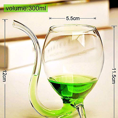 OMKMNOE Cocktailgläser, Partygläser Mit Trinkhalm/Glasstrohhalm Im 2Er-Set Edles Design Füllmenge,Clear – Bild 8