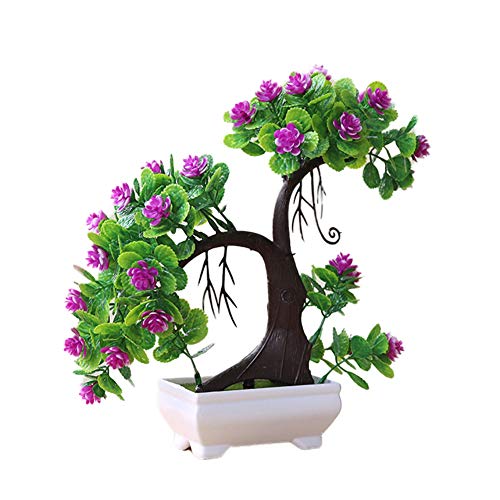 yanQxIzbiu Artificial Plants,Artificial Flowers,1Pc Artificial Tree Branch Fake Plant Flower for Home Decor Photography Props Rose Red
