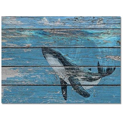 KITHOME Contemporary Non-Slip Area Rug Wood Grain Series Whale Printed Rugs Art Carnival Rubber Backing Living Room… 51itNftfubL