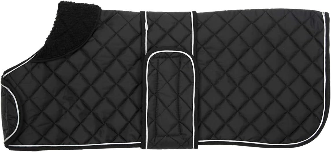 Morezi Dachshund Winter Coat with Padded Fleece Lining - Outdoor Dog Apparel with Adjustable Bands - Black - M