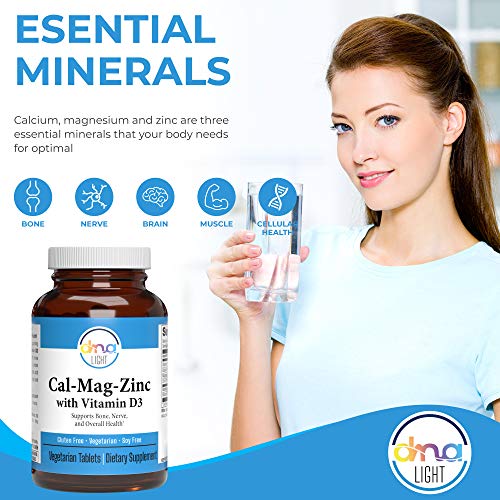 DNA Light Calcium Magnesium Zinc with Vitamin D3 Supports Healthy Bone Density, Muscle