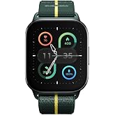 Moto Watch fit | Fitness Tracker, GPS, Sleep Monitor, Black Dial + Green Band