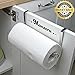 Stainless Steel Kitchen Paper Hanger - Paper Towel Holder - Kitchen Paper Hanger Bathroom Towel Roll Stand Organizer Rack for Under Cabinet and Over the Door