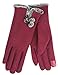 Touch Screen Gloves Women Lined Thick Winter Warm Gloves Outdoor Burgundy