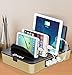 Okra 6-Port USB 2-in-1 Charging Station + Removable Hub Universal Desktop Tablet & Smartphone Multi-Device Hub Charging Dock for iPhone, iPad, Galaxy, Tablets (Gold)