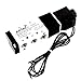 URBEST Black White 3 Position Solenoid Valve 4V110-06 P T1/8 Air Outlet Connector 12V 2.5W