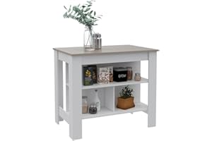 TUHOME FURNITURE TUHOME Cala Kitchen Island Engineered Wood Kitchen Islands in Multi-Color