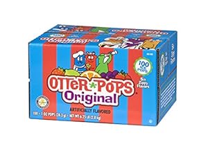 Image of Otter Pops Ice Pops - Gluten & Fat Free Ice Pops, Delicious Frozen Treats Include Strawberry, Blue Raspberry, Grape, Lemon-Lime, Punch & Orange Flavors, 100Count of 1 oz. Pops