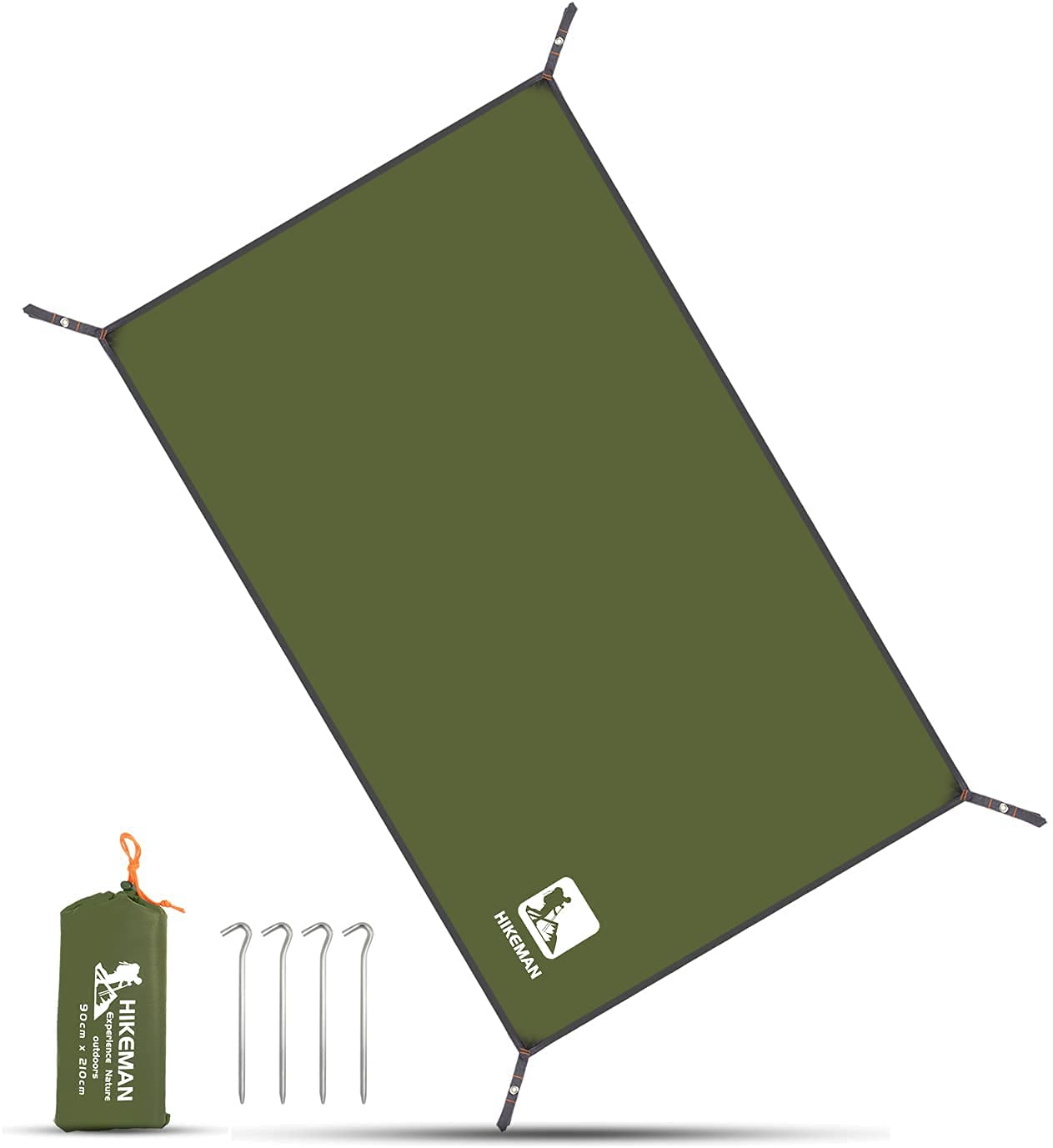 HIKEMAN Outdoor Waterproof Multi-Purpose Camping Tent Tarp Ground Covering Groundsheet Mat Tent & Awning Carpet Multiple Size For Camping Hiking Picnic (Armygreen,90 * 210cm)