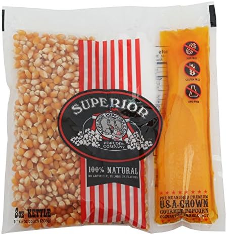 Superior Popcorn Organic 8 oz Portion 24 Pack