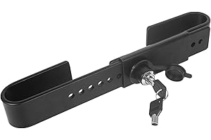 Quality Life Shipping Container Lock, Cargo Door Lock, Heavy Duty Steel Trailer Box Lock with 2 Keys, Dust Cover Re-useable - Black