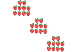 VANZACK 30pcs Plush Strawberry Toy Cat Chew Playing Pet Plush Toy Home Decor for Cat Pet