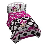 Disney Minnie Mouse Dots Are New Black Microfiber 3 Piece Twin Sheet Set
