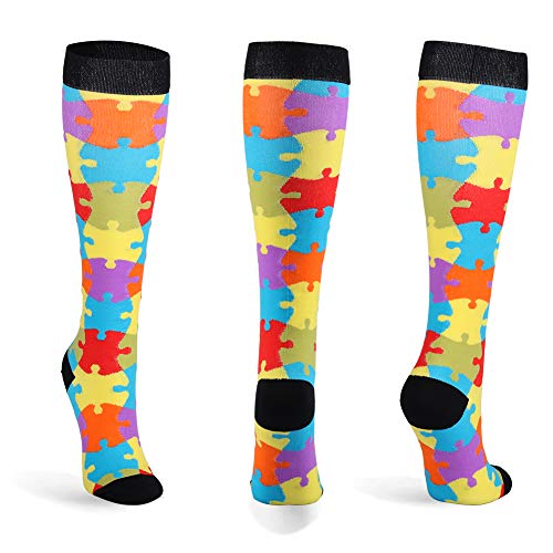 HLTPRO Compression Socks for Women & Men - Knee High Socks for Running, Flight, Travel, Nurses, Pregnancy, Edema