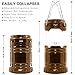 Ultra Bright Camping Lantern with Rechargeable Batteries, Water Resistant - maxin Portable LED Solar Collapsible Camping Lantern Flashlights Torch for Outdoor ( Golden )