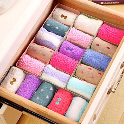 Huldaqueen Five Grids Multi-Function Underwear Socks Tiny Things Storage Box Plastic Finishing Box Drawer Desk Bed Cabinet - Thumbnail 3