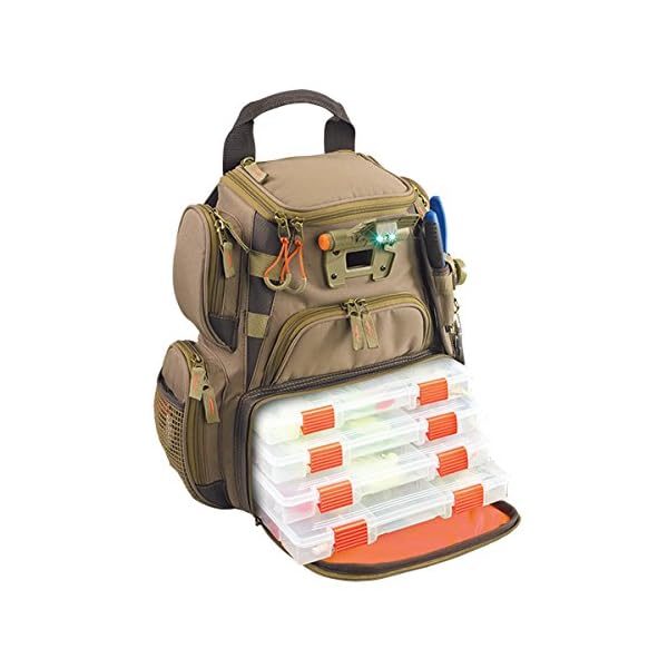 Wild-River-by-CLC-WT3503-Tackle-Tek-Recon-Lighted-Compact-Tackle-Backpack-with-Four-PT3500-Trays-and-Clear-Water-resistant-Phone-Storage
