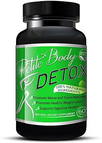 Petite Body Natural Formula, Safe and Gentle Colon Detox Diet Pills for Weight Loss - 60 Veggie Capsules