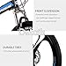 LOOCHO 21 Speed Foldable Mountain Bike 26 Inches 3-Spoke Wheel Dual Suspension Dual Disc Brake MTB Tire Bicycle (Blue)thumb 4