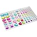 Creatrill 160 Pieces 4 Styles Felt Flowers with Self Adhesive Rhinestone Crystal Gems Stickers Kit for Art Craft DIY