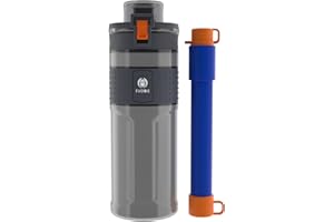 Filsoit Straw Filter Water Bottle Outdoor Water Bottle with Filter Water Purifier Filtration Bottle Survival Emergency Hiking Travel and Backpacking Water Filter 17oz