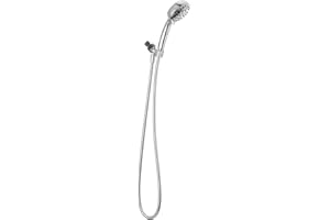 DELTA FAUCET - FAUCET 6-Spray H2Okinetic Handheld Shower Head with Hose, Brushed Nickel, 75536SN