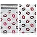 25 Pack 6x10 Pink Lips Kisses Poly Bubble Mailers Padded Shipping Envelopes Bags with Custom Designer Printed Boutique Pattern and Self Seal Adhesive Strip - Large Heavy Duty Waterproof Bulk Combo