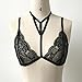 Bra Top,toraway Women's Floral Lace Bandage Bralette Bustier Top Sheer Bra Top (Large, Black)