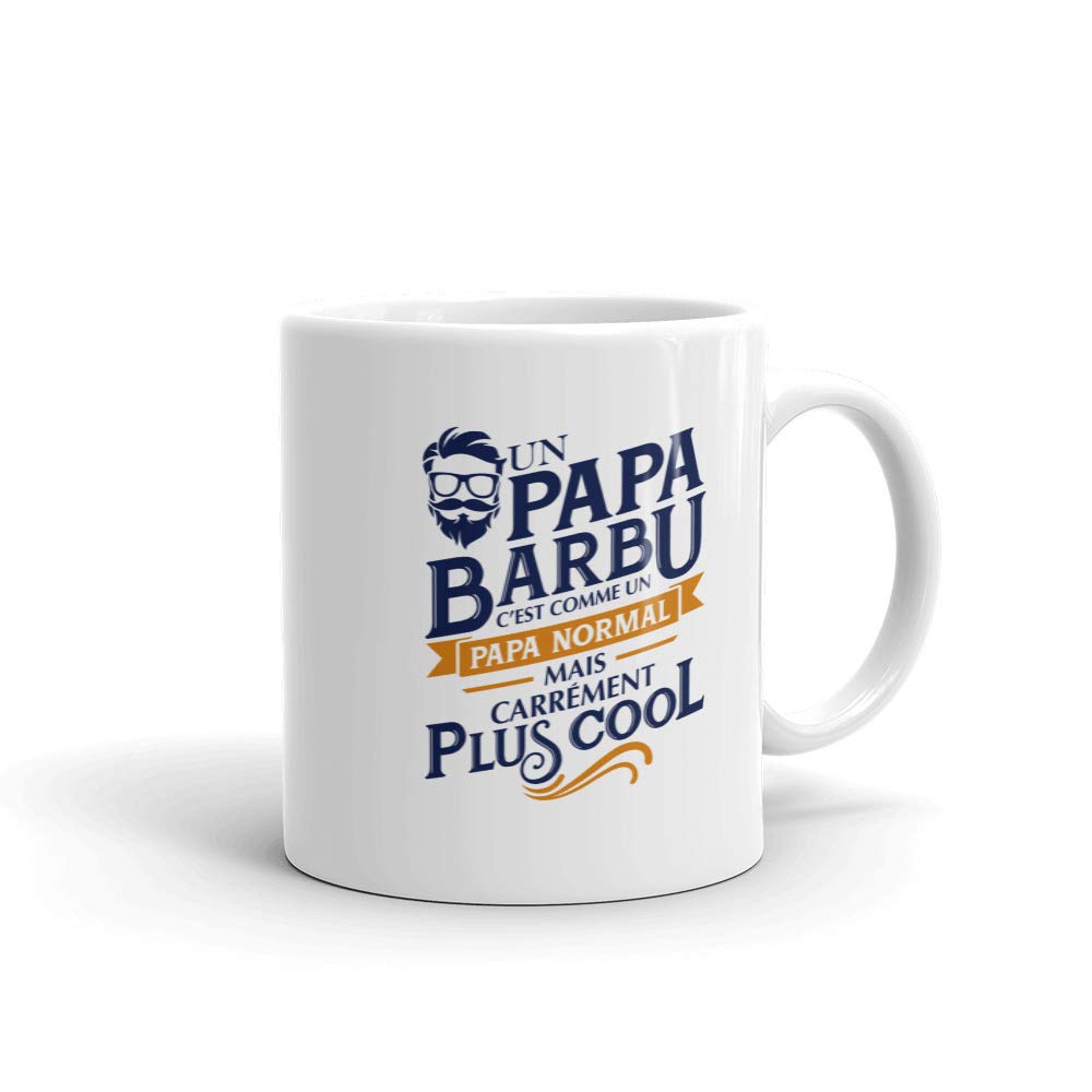 Tasse En Ceramique Blanc Original Personnalise Humour Message Pour Homme Mug Un Papa Barbu Cest Comme Un Papa Normal Mais Carrement Plus Cool Cadeau Fete Des Peres Tasses Mugs Et Soucoupes Mugs