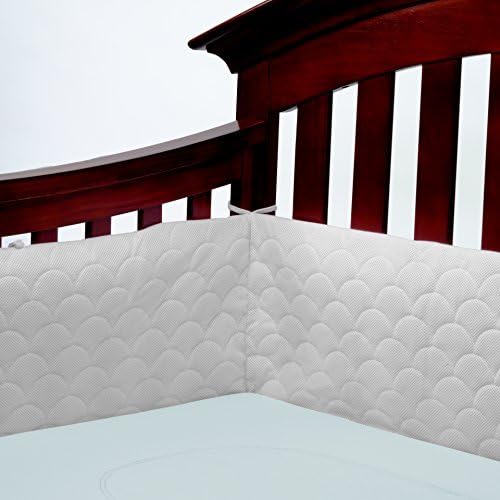 Lifenest Breathable Padded Mesh Crib Bumper (Grey) by Lifenest