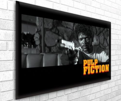 Pulp Fiction - Samuel L Jackson Movie Art Boxed Canvas Art Print - Framed Ready to Hang (30in x 20in)