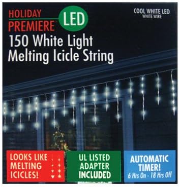 Endura Light Icicle Lights 9' Clear Bulbs Led
