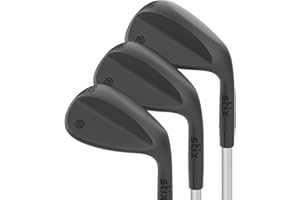 STIX Golf Wedge Set – 3-Piece Blade Style Wedges (52°, 56°, 60°) – Milled Face – Stainless Steel Shafts – Stiff Flex – Right Handed – Premium Modern Golf Clubs for Precision and Control