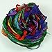 100g Recycled Sari Silk Ribbon Yarn, Jewelry Making Trim - Multicolor