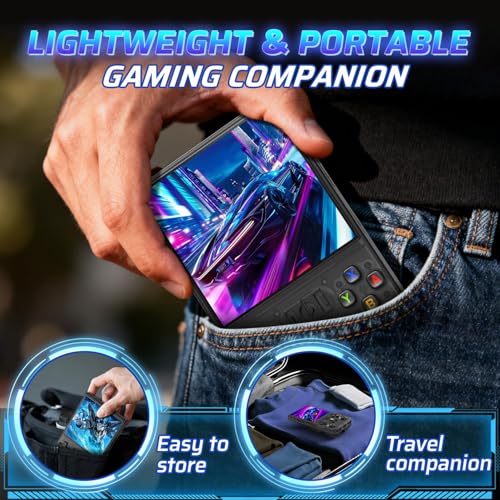 R36MAX Retro Handheld Game Console, 4.0 Inch IPS Retro Gaming Console with Linux System and 64GB Memory, Supports 30+ Emulator Console as Hand Held Game Console (64GB Black)