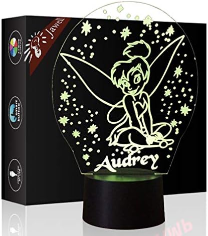 Audrey 3D Birthday Gift Illusion Night Light Beside Table Lamp, Gawell 7 Color Changing Touch Switch Decoration Lamps Baby Gift with Acrylic Flat & ABS Base & USB Cable Audrey Lover Theme Toy