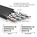 BUSOHE Cat 8 Ethernet Cable 10 FT 2-Pack, 40Gbps 2000MHz Cat8 High Speed Flat Internet Network Patch Cord, SFTP Shielded LAN Wire with Gold Plated RJ45 Connector for Outdoor Indoor - 10FT Black