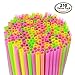 210 Pack Large Milkshake / Smoothie / Slush Straws, Disposable Jumbo Extra Wide Thick Shake Long Plastic Drinking Straw, Assorted Colors, 9