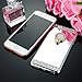 iPhone 6s Plus Case, Luxury Crystal Rhinestone Soft Rubber Bumper Bling Diamond Glitter Mirror Makeup Case with Ring Stand Holder for iPhone 6 Plus & 6s Plus (Rose Gold)