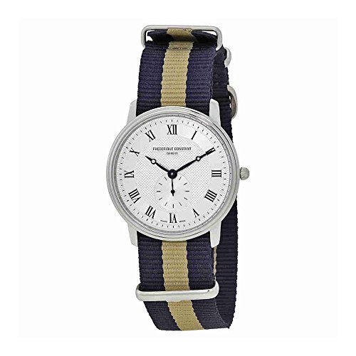Frederique Constant Slimline Silver Dial Nylon Strap Men's Watch FC235M4S6NVYBGE