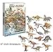 Top Race 3D Puzzle, Dinosaur Puzzle, No Glue, No Scissors, Easy to Assemble 16 Dinosaurs. (91 Pieces)
