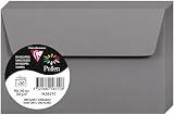 Clairefontaine 5631C Pack of 20 Self-Adhesive Envelopes 9x14cm Dark Grey