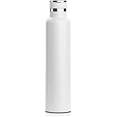 RTIC 26oz Journey Water Bottle Ceramic Lined Metal Stainless Steel Vacuum Insulated, BPA Free, Reusable, for Water, Hot and Cold Drinks, Travel, Sports, Camping, White