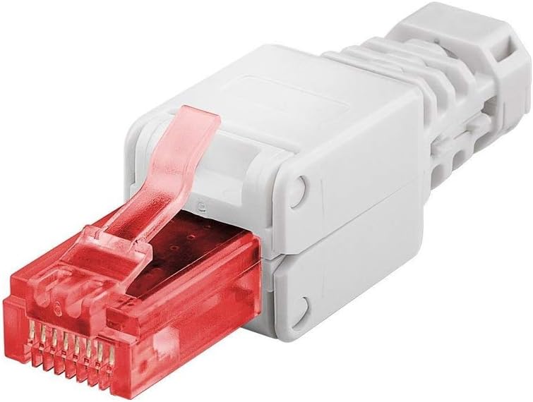 Goobay 44738 Tool-free RJ45 network connector, CAT 6 UTP Unshielded, 52mm Length, 15mm Width, 15mm Height