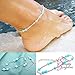 Turquoise Beads Ankle Silver Chain Anklet